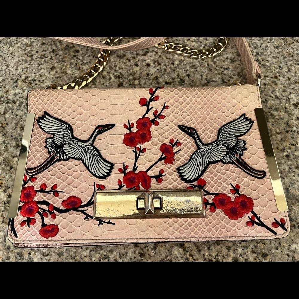 Aldo Limited Edition Faux Snake Embroidered Purse